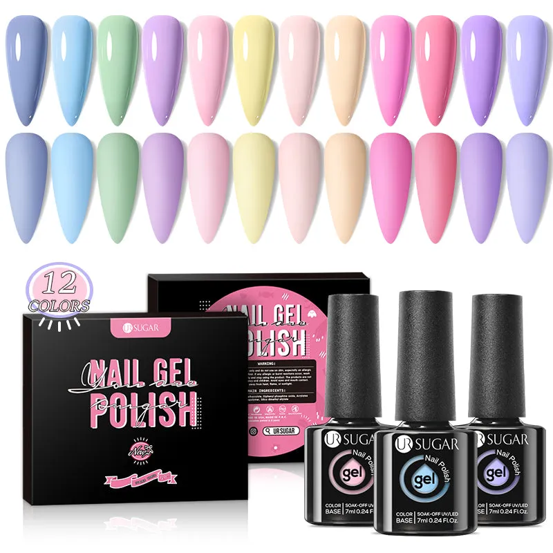 "Daydreaming" 12-Colour Pastel Gel Polish Set