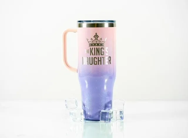 "The King's Daughter" 40 oz Charger - Berry Glow Glitter