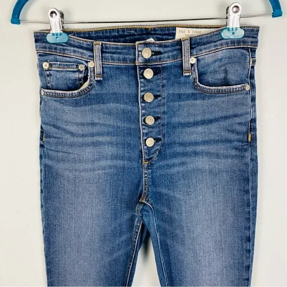 RAG &amp; BONE Nina High Rise Ankle Cigarette Jeans in Monty Size 27
