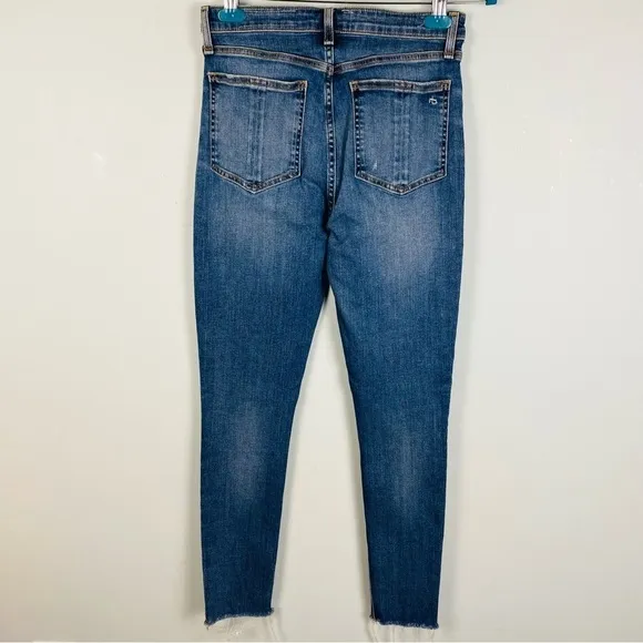 RAG &amp; BONE Nina High Rise Ankle Cigarette Jeans in Monty Size 27