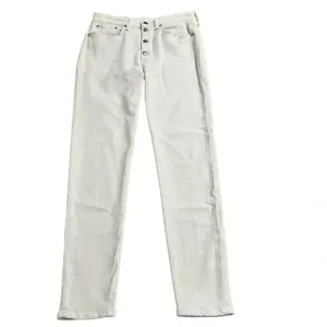 Rag &amp; Bone Nina High Rise Ankle Skinny Button Fly White Stretch Denim NWT Sz 31