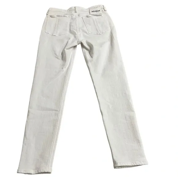 Rag &amp; Bone Nina High Rise Ankle Skinny Button Fly White Stretch Denim NWT Sz 31