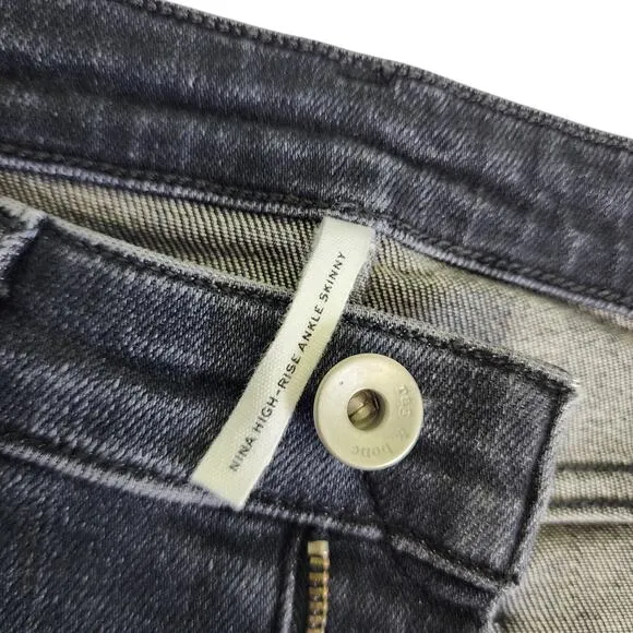 Rag &amp; Bone Womens Nina High Rise Ankle Skinny Jeans Size 27 Royal Oak Wash Denim
