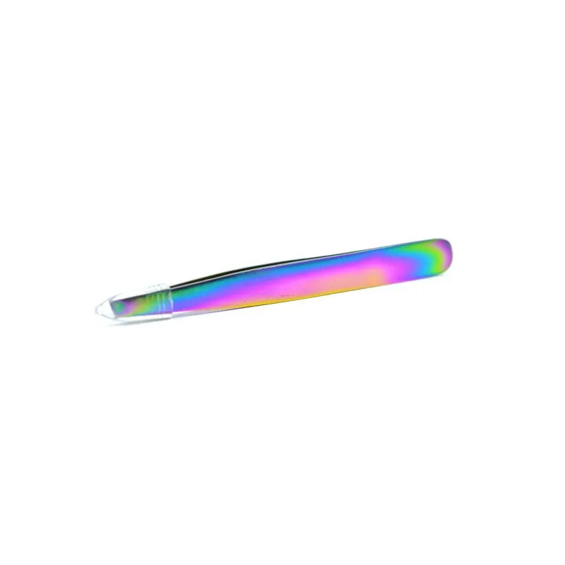 Rainbow Finish Slant Tip Tweezer