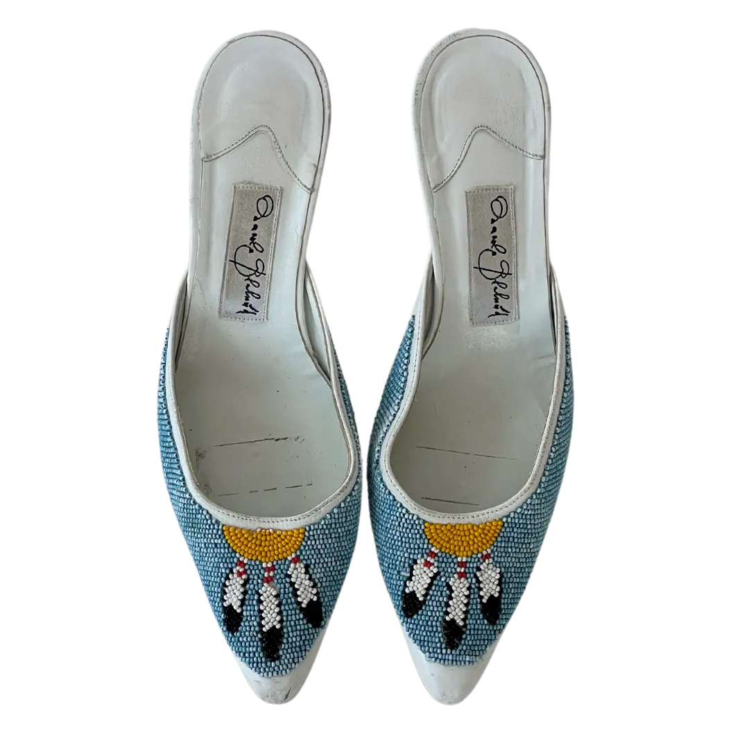 Rare Signed Manolo Blahnik Beaded Mules (36)