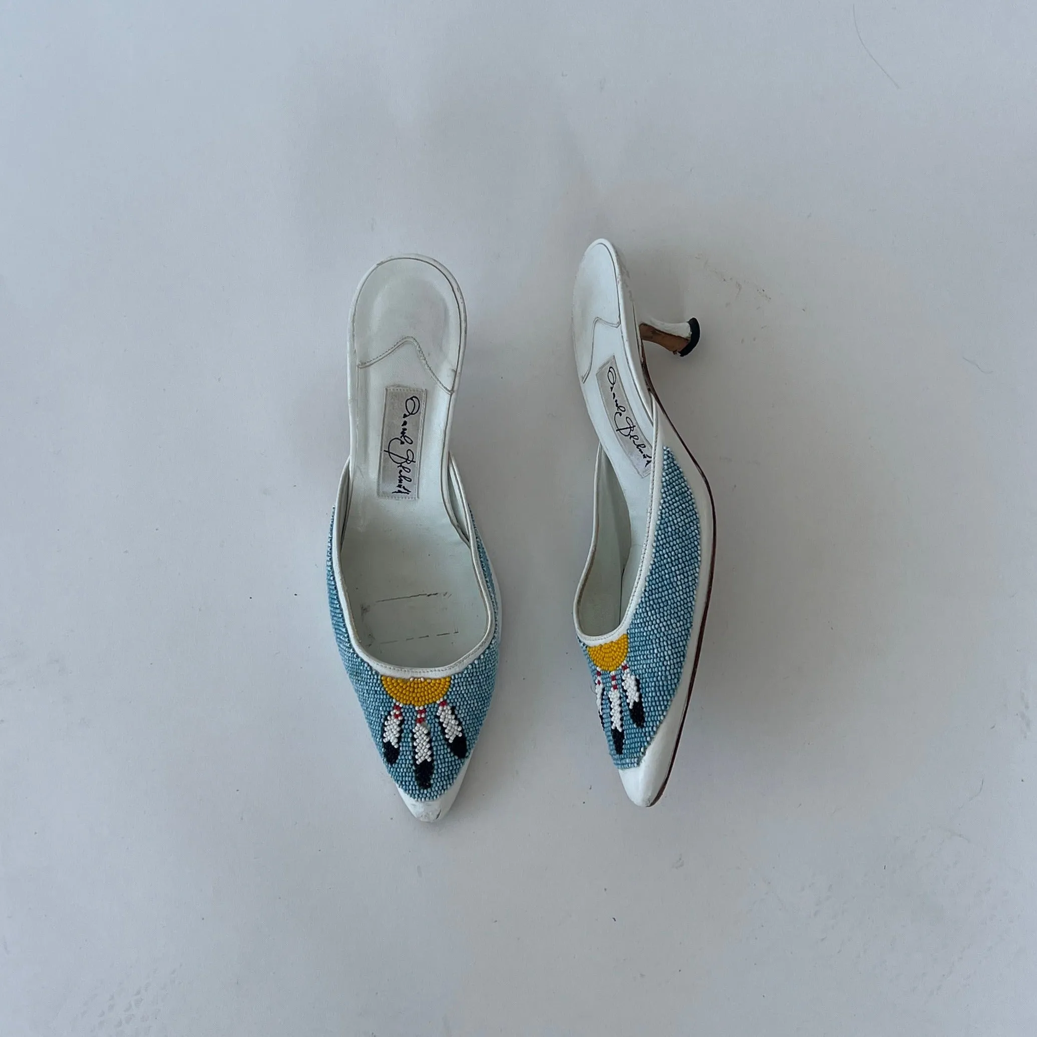 Rare Signed Manolo Blahnik Beaded Mules (36)