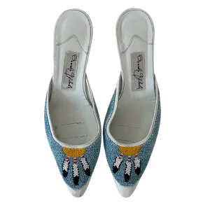 Rare Signed Manolo Blahnik Beaded Mules (36)