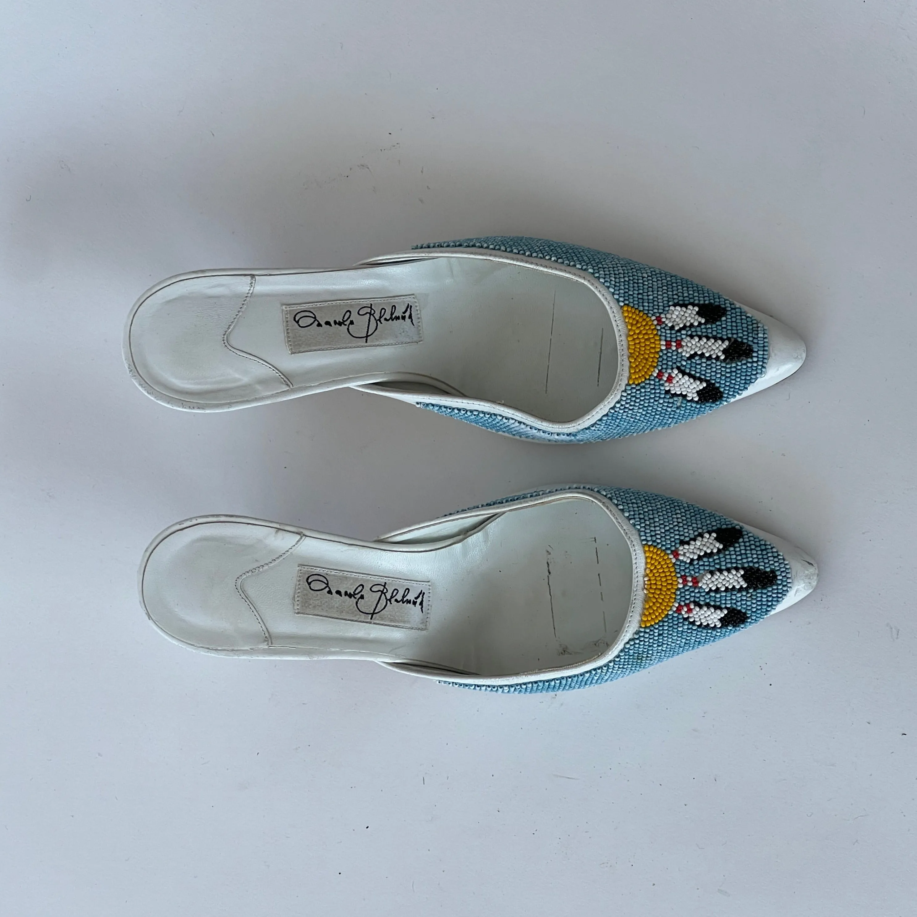 Rare Signed Manolo Blahnik Beaded Mules (36)