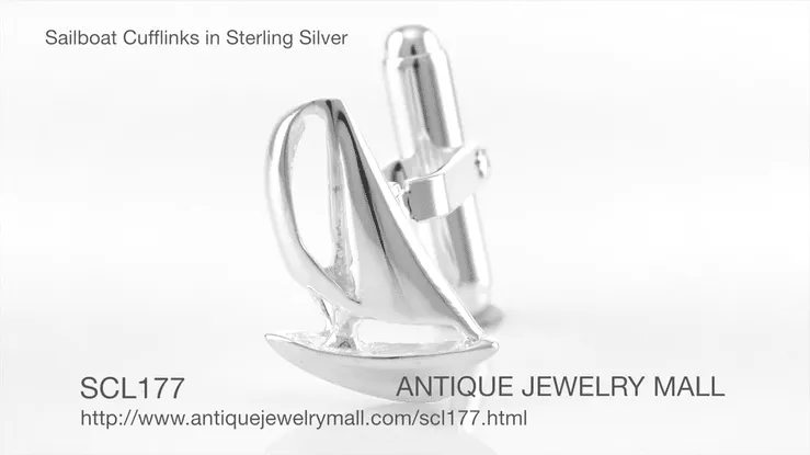 Sailboat Cufflinks in Sterling Silver