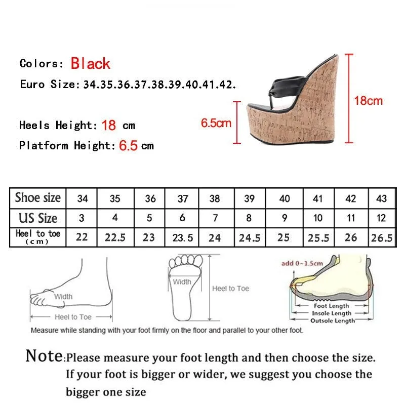 Sexy 18cm High Heel Wedges