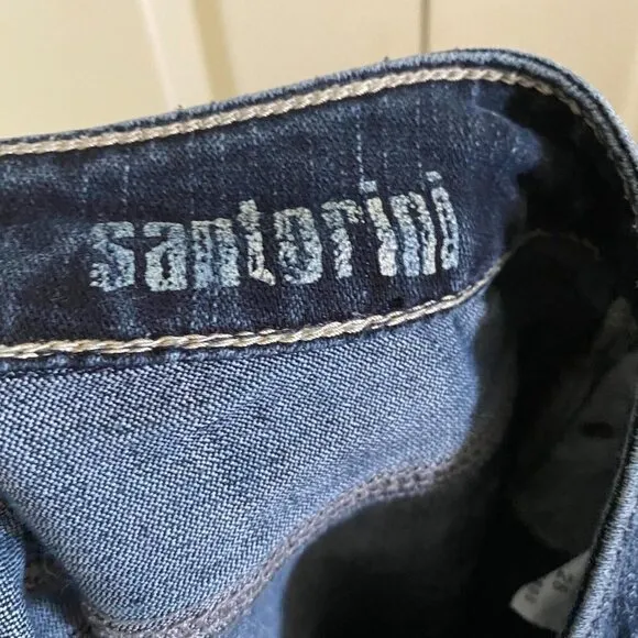 Silver Women's Santorini Dark Wash Cropped Ankle Factory Faded Jeans Size 28