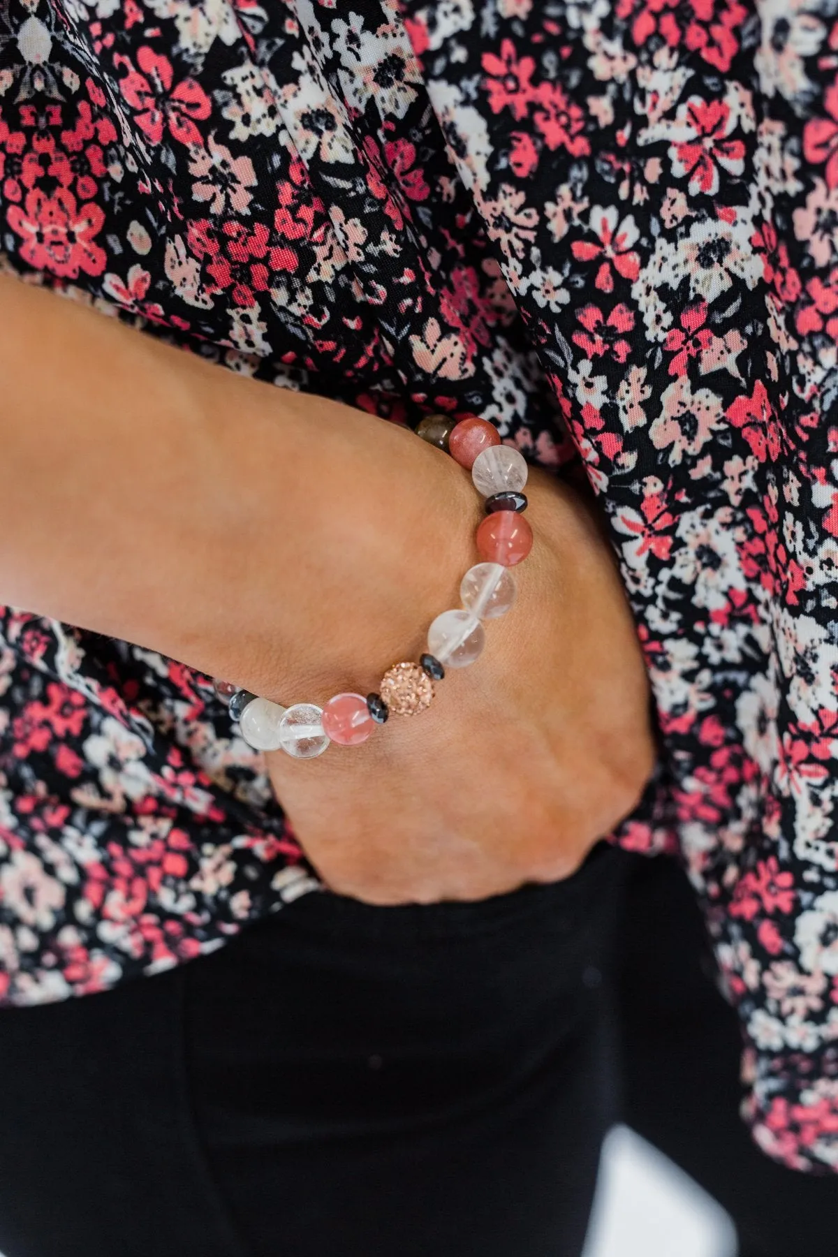 Single Glam Beaded Bracelet- Multi-Colored