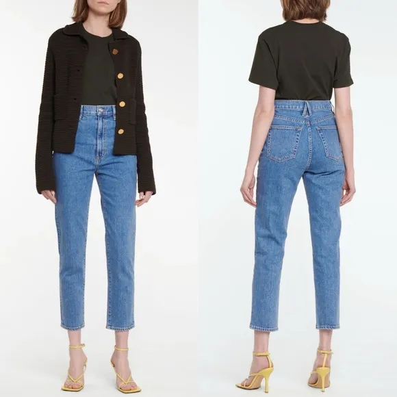 SLVRLAKE Beatnik high-rise cropped slim jeans in Forever Blue Size 25