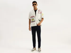 Solid Low Crotch Fit Rinse Wash Jeans