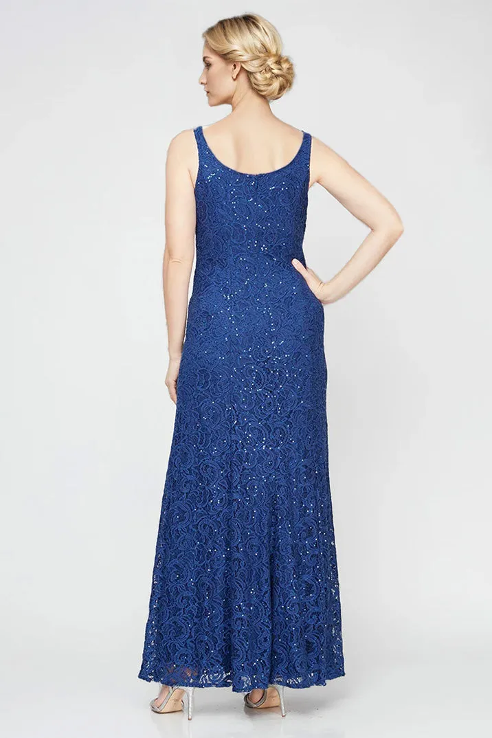 Square Neck Lace 2 Pieces A Line Ankle Length Mother of The Bride Dress