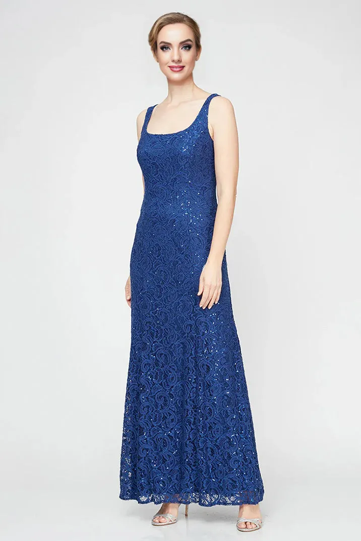Square Neck Lace 2 Pieces A Line Ankle Length Mother of The Bride Dress