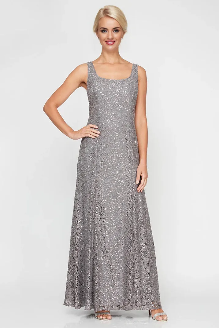 Square Neck Lace 2 Pieces A Line Ankle Length Mother of The Bride Dress