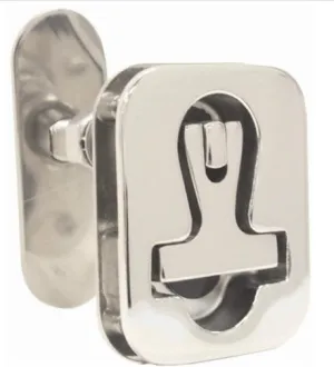 STAINLESS STEEL HATCH LATCH - RECTANGULAR WITH CONCEALED FASTENING 77 x 63mm