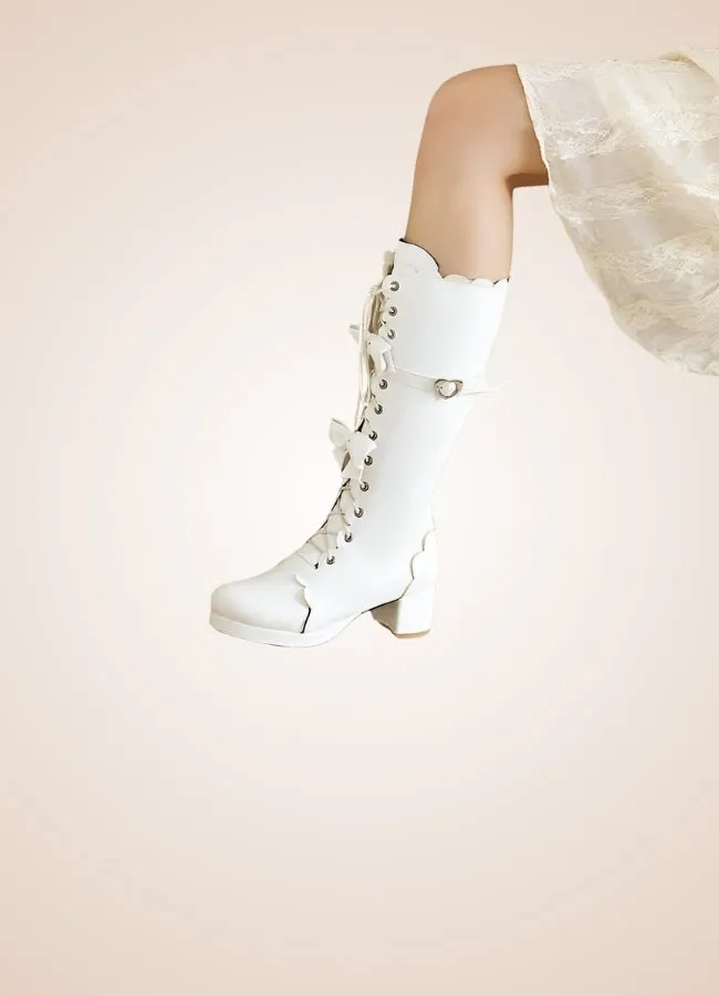Steampunk Lace Up Lolita Boots