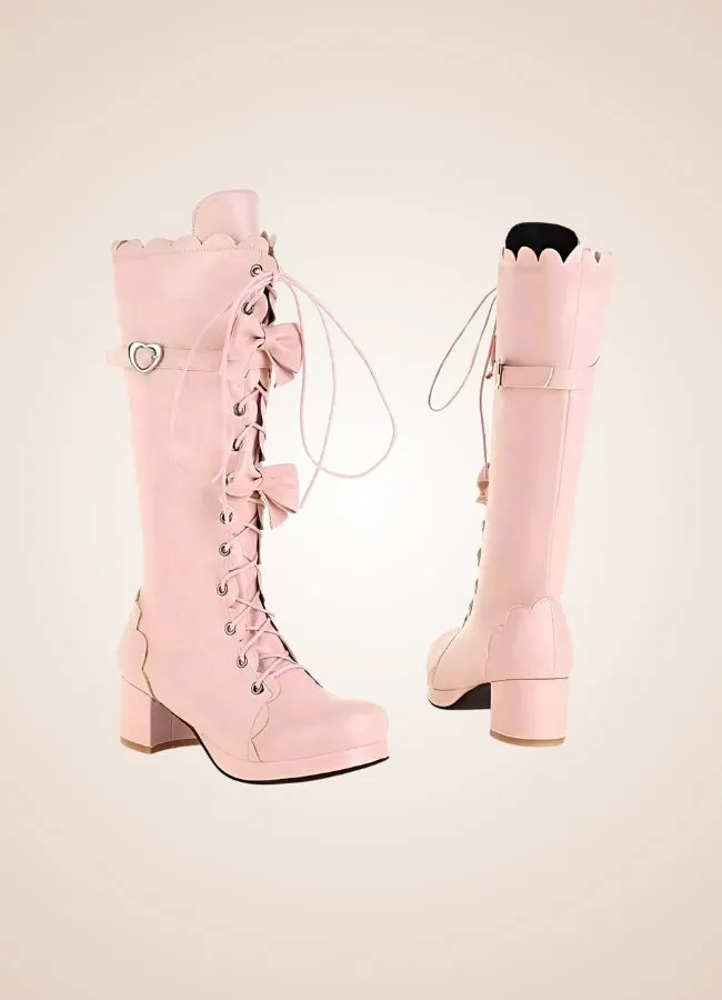 Steampunk Lace Up Lolita Boots