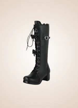 Steampunk Lace Up Lolita Boots