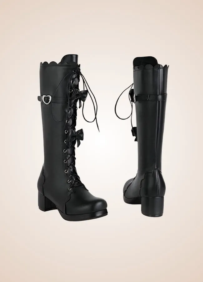 Steampunk Lace Up Lolita Boots
