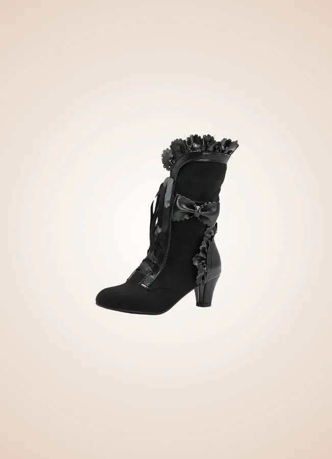 Steampunk Ribbon Heels Boots