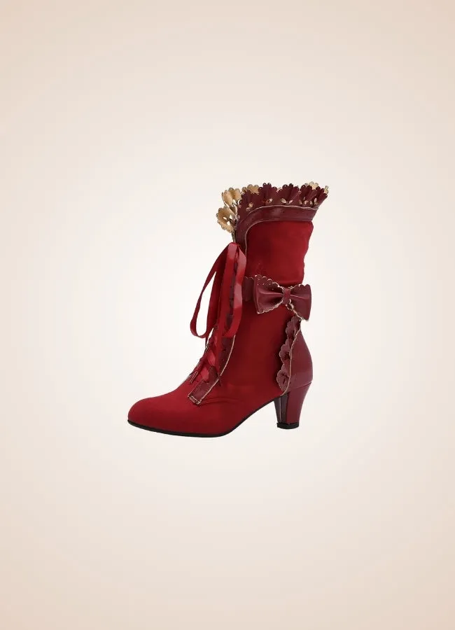 Steampunk Ribbon Heels Boots