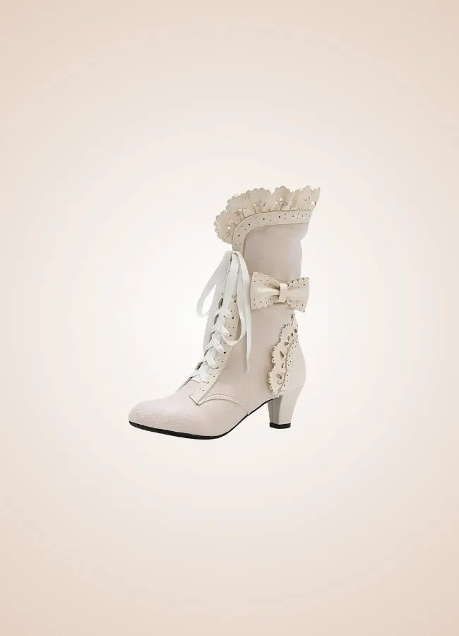 Steampunk Ribbon Heels Boots
