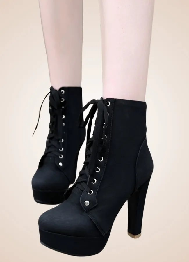 Steampunk Women's Thin Heels Boots