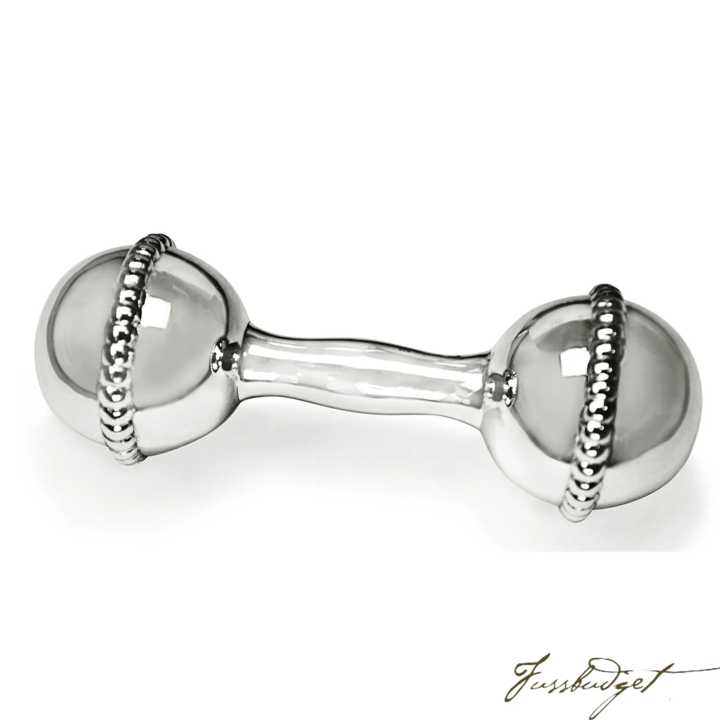 Sterling Silver Mini Beaded Dumbbell