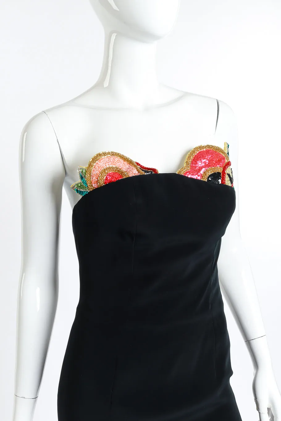 Strapless Beaded Mini Dress