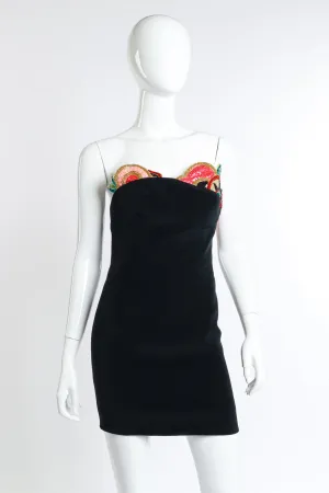 Strapless Beaded Mini Dress