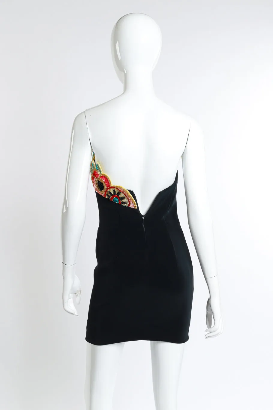 Strapless Beaded Mini Dress