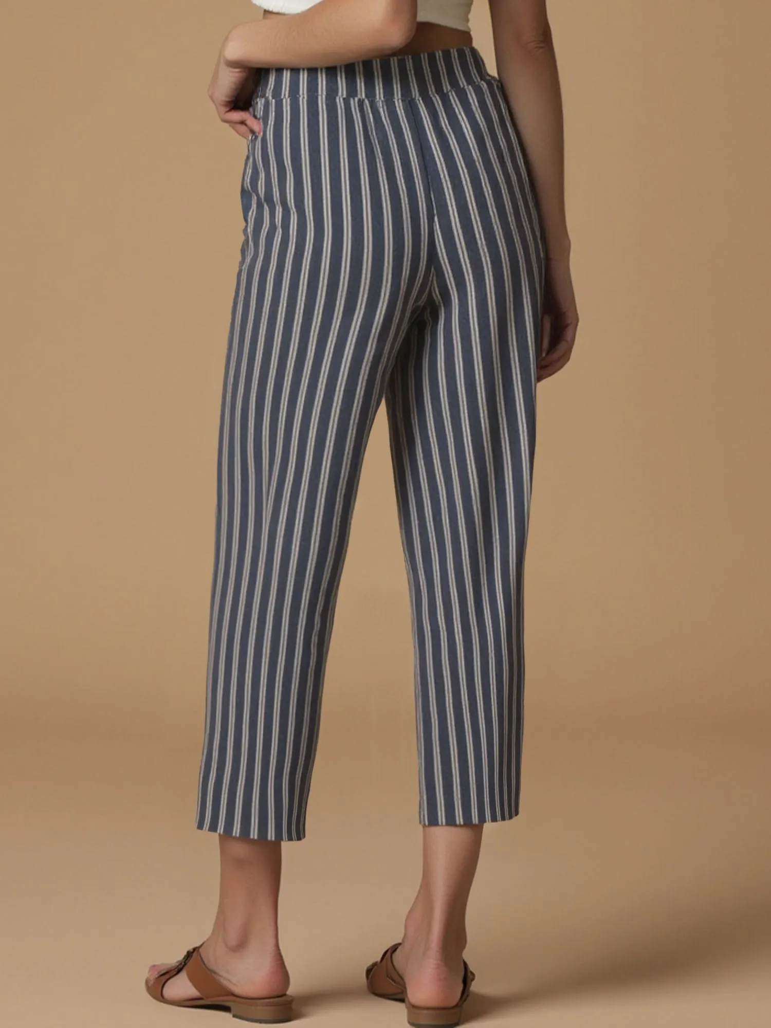 Striped Bengaline Pull On Pant