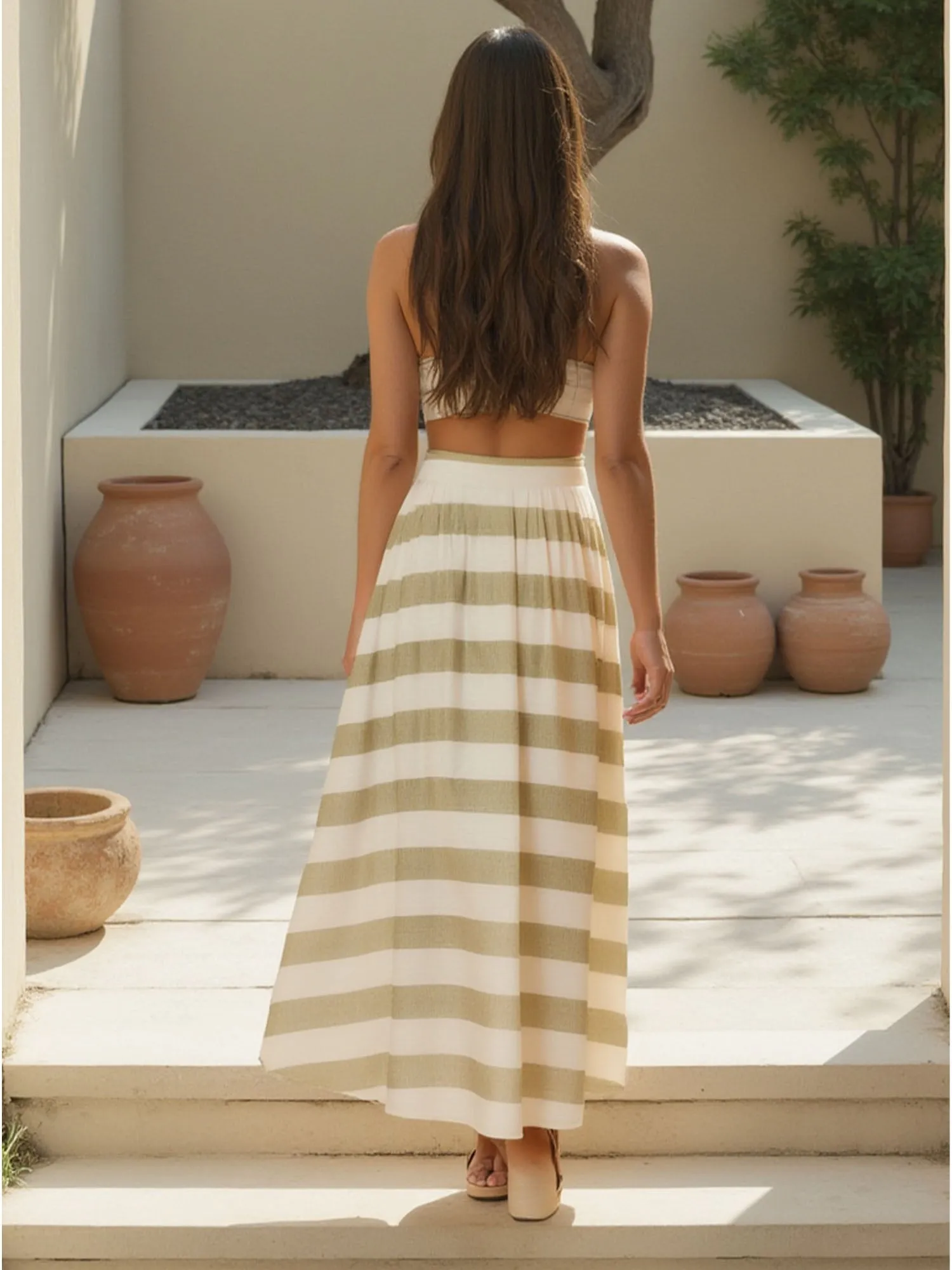 Striped Maxi Skirt