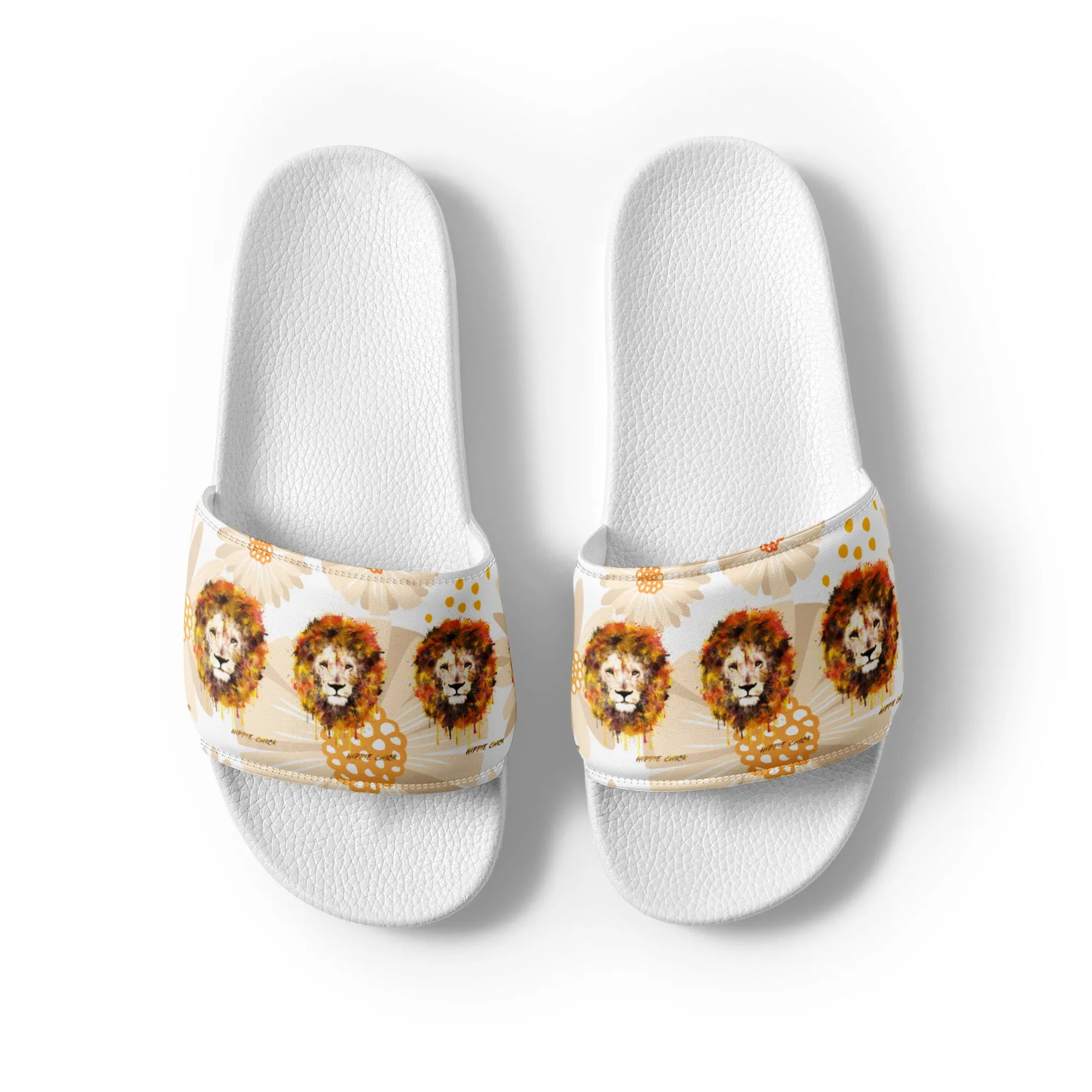 Tan Daisies Women's Slides