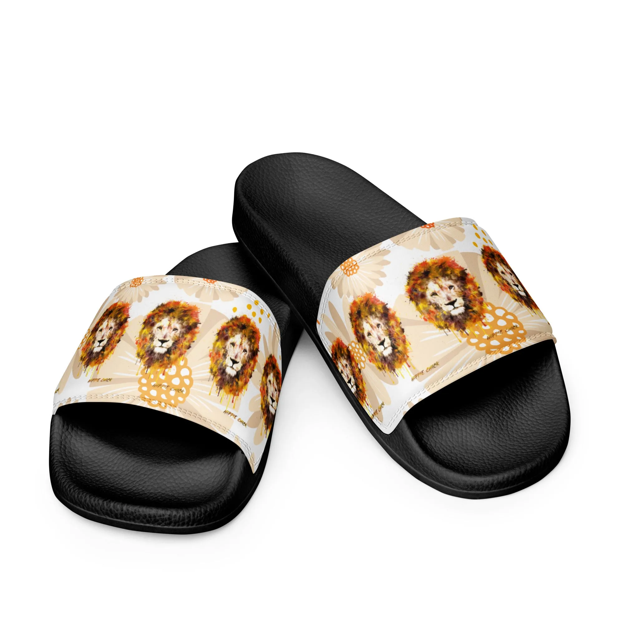 Tan Daisies Women's Slides