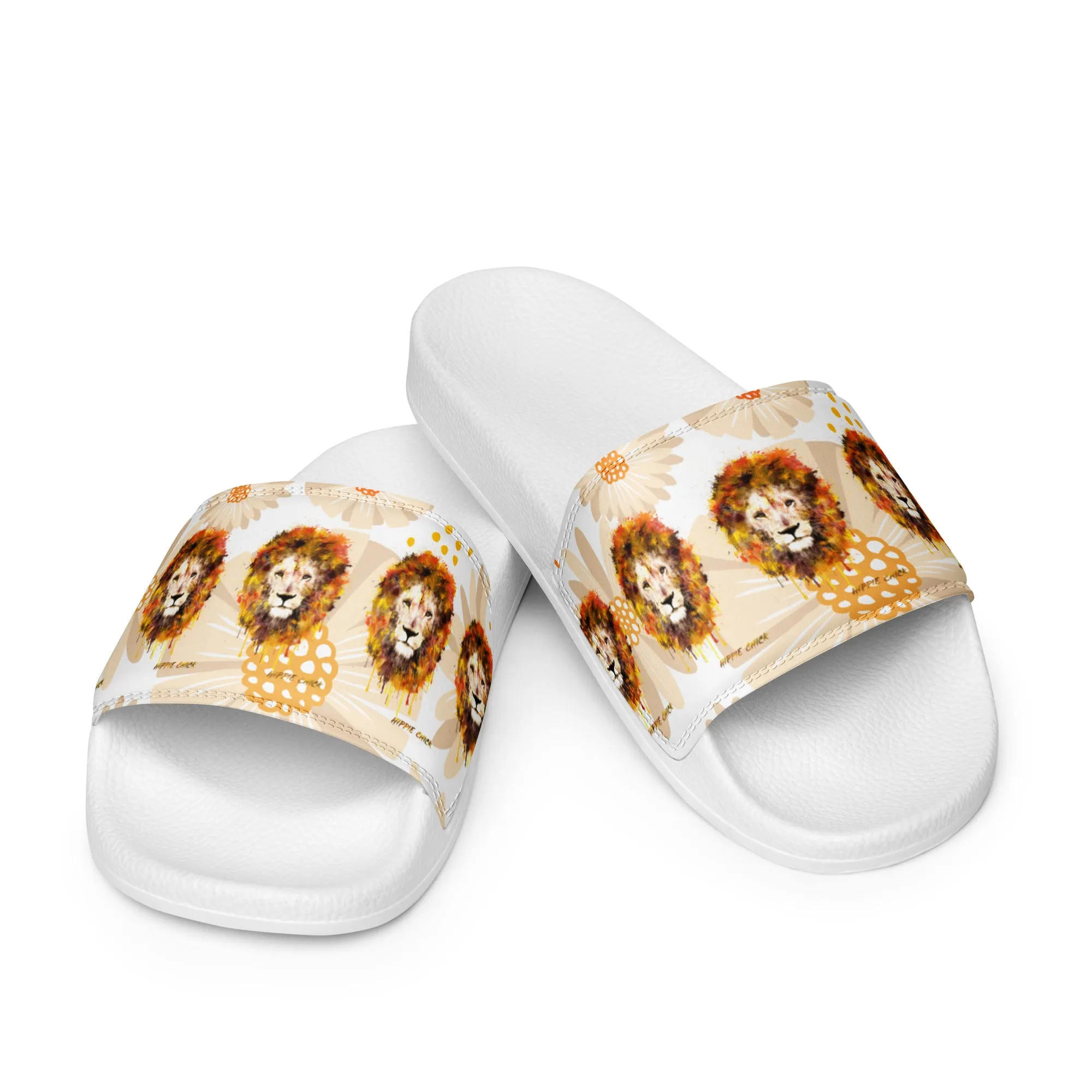 Tan Daisies Women's Slides