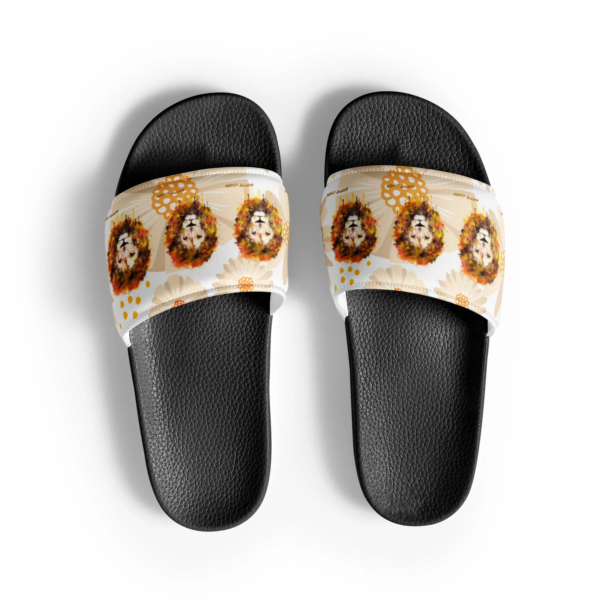 Tan Daisies Women's Slides