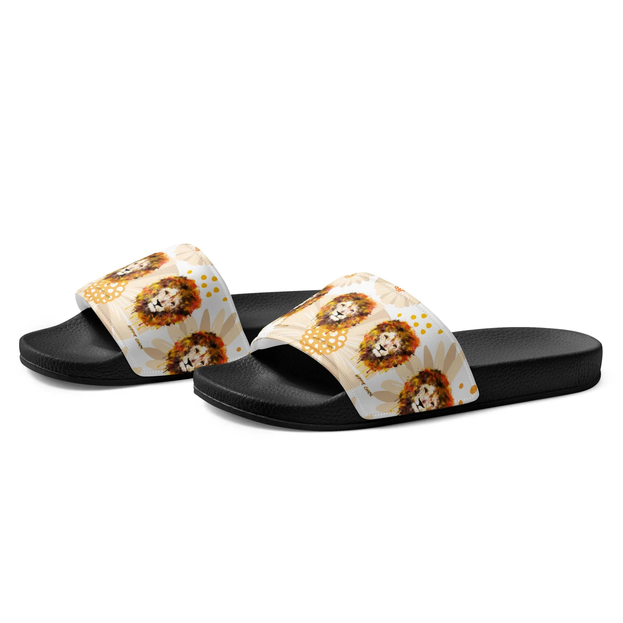 Tan Daisies Women's Slides