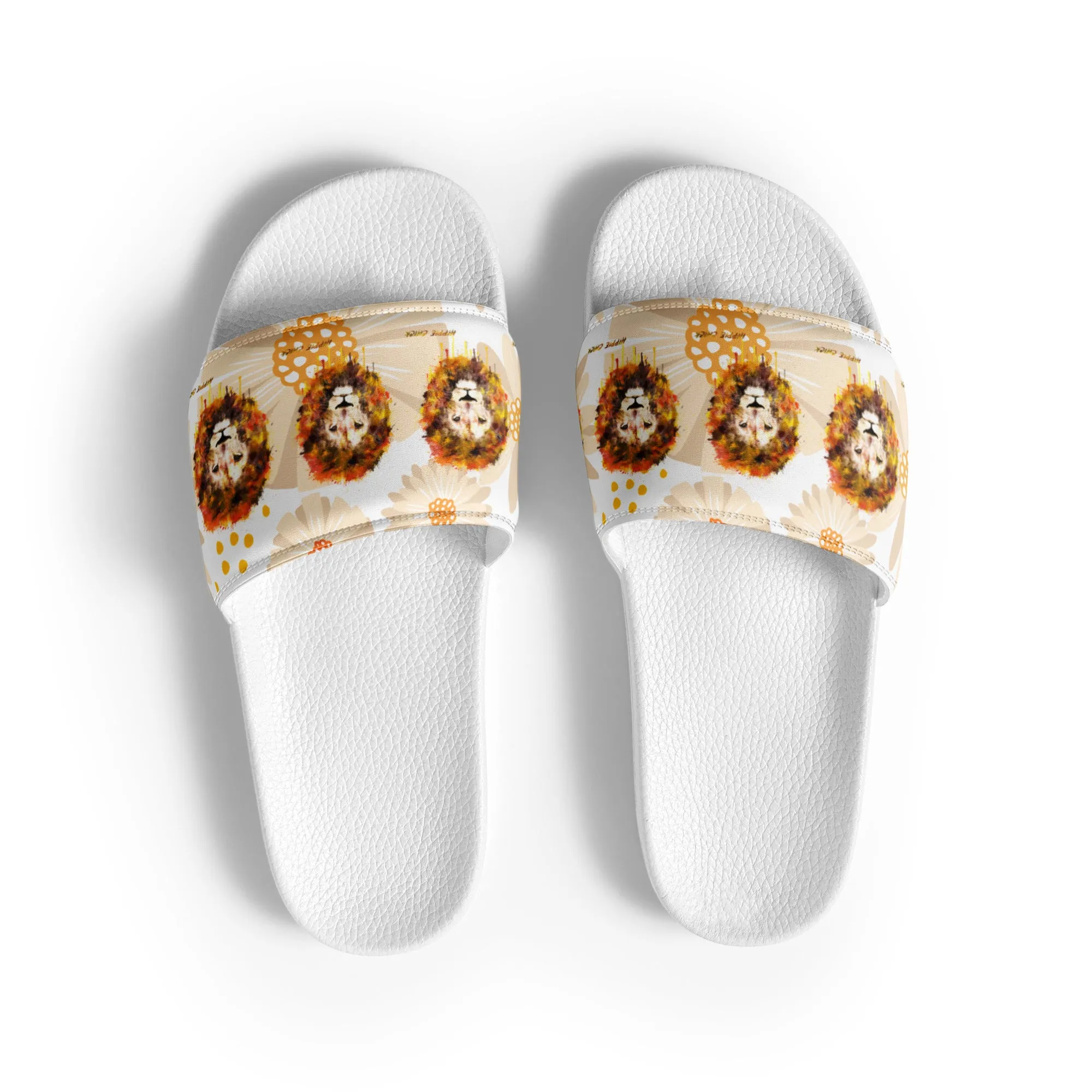 Tan Daisies Women's Slides