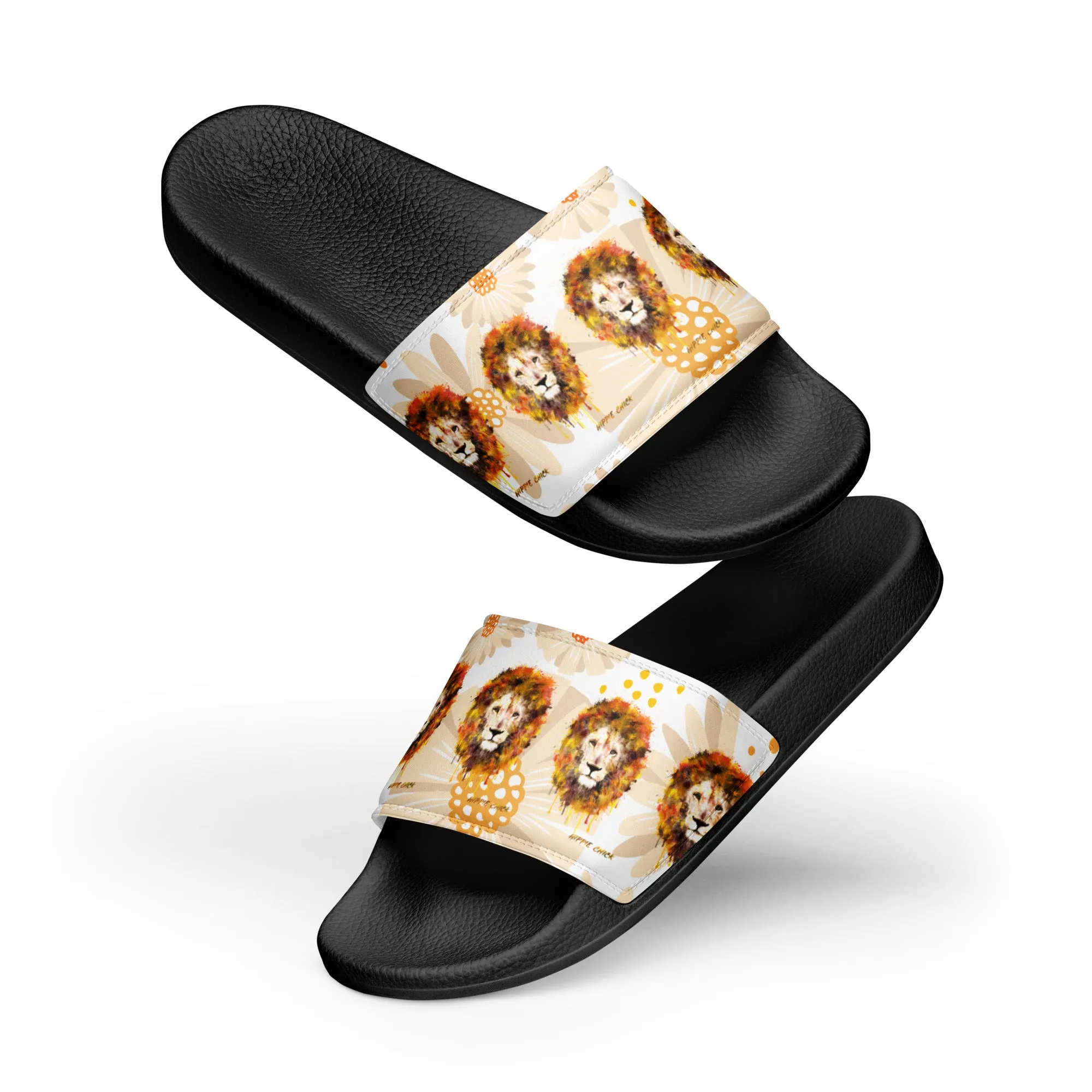Tan Daisies Women's Slides