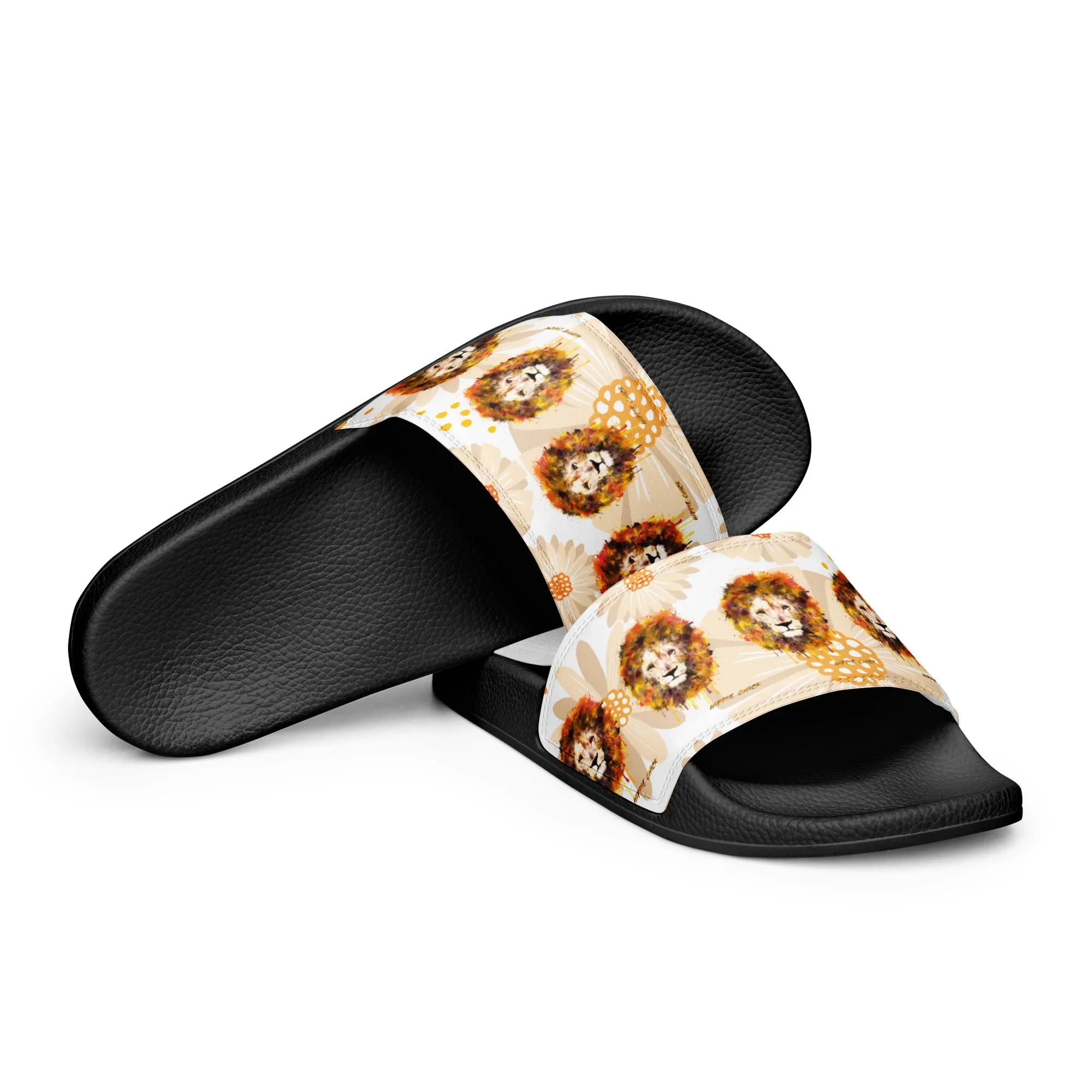 Tan Daisies Women's Slides
