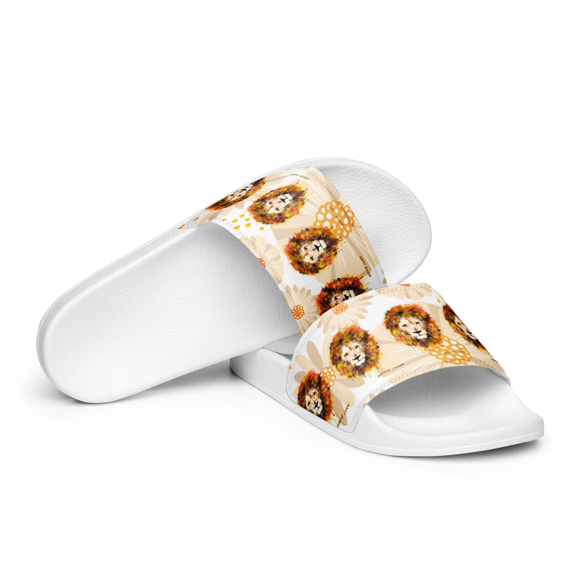 Tan Daisies Women's Slides