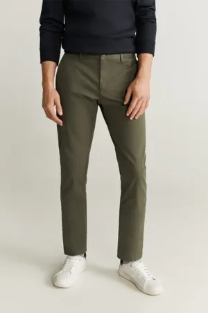 Tapered Fit Cropped Trousers