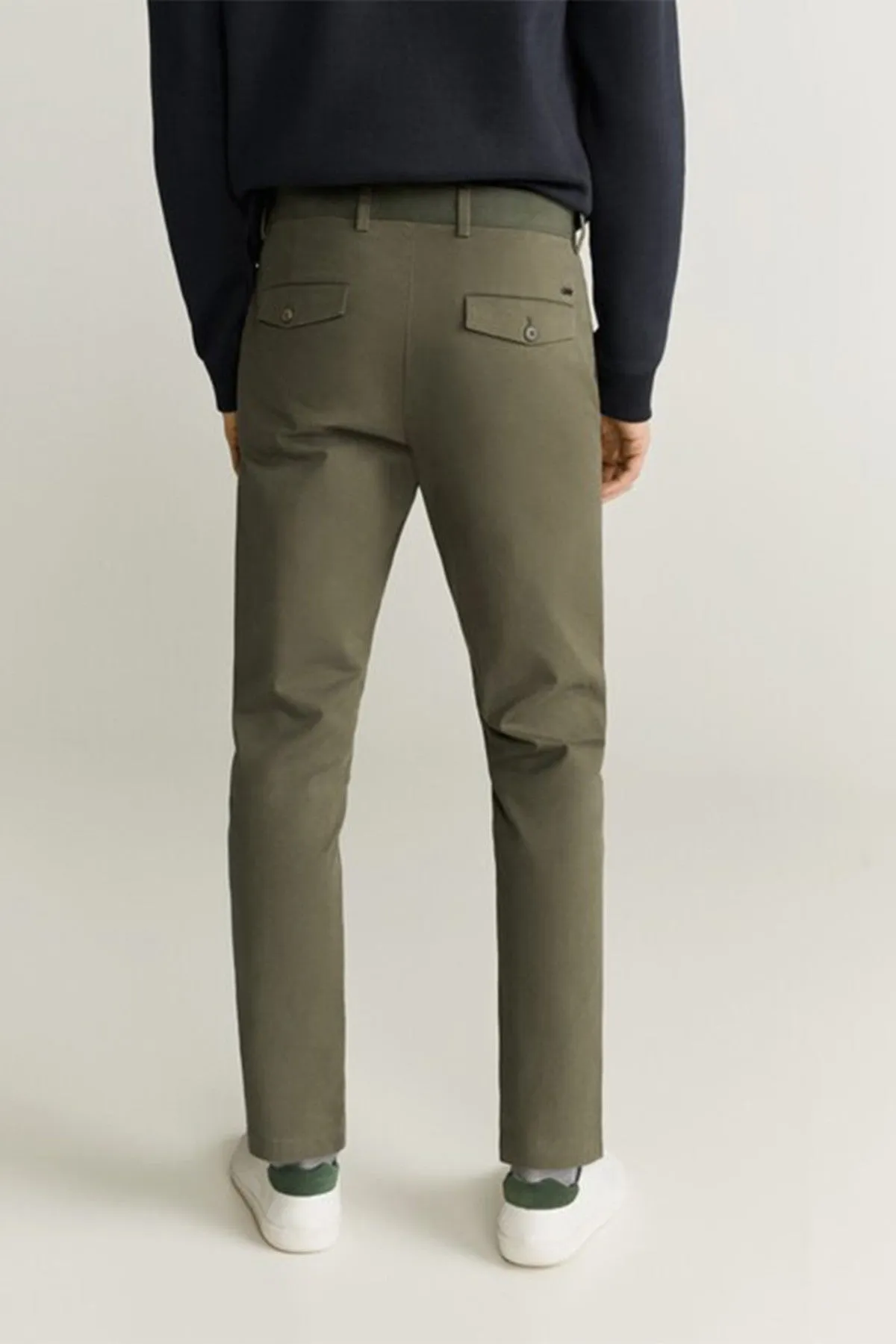 Tapered Fit Cropped Trousers