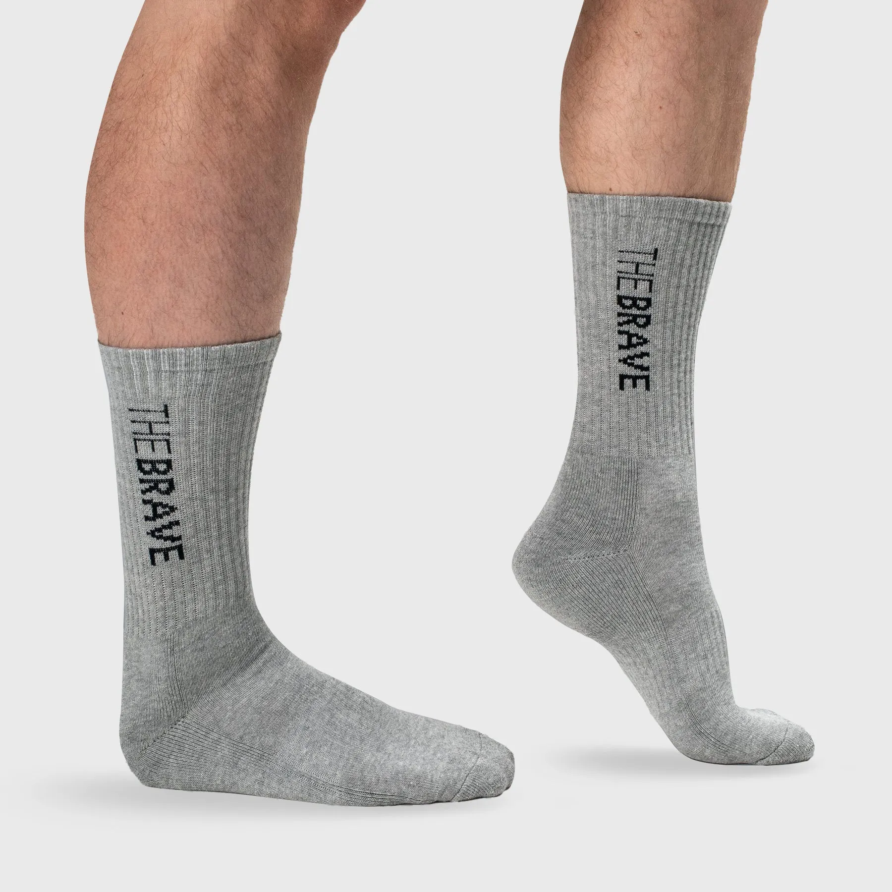 THE BRAVE - SLIDE SOCKS - 3PK - GREY/WHITE/BLACK