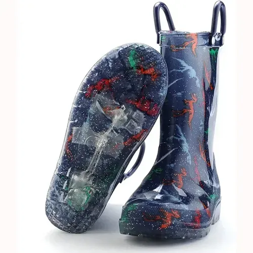 Toddler Light Up Rain Boots  Dinosaur for Boys  - KkomForme