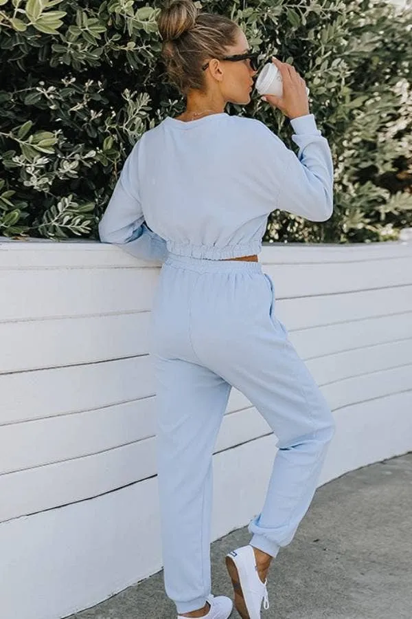 Two-Piece Lounge Set - Light Blue